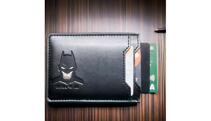 Bat Wallet-Personalized wallet Man Woman, Superhero Mask Slim (Card Holder),Bat ID Heroic wallet-Unique Valentine’s day Gift Birthday, Anniversary,Husband, Boyfriend,Father's day (Card Holder– Black) thumbnail 2