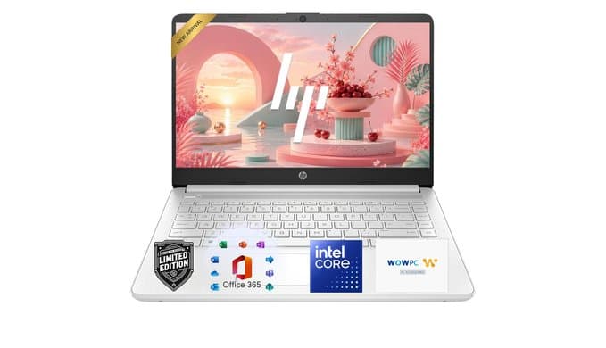 HP 14 Laptop Computer, 2026-2027 Edition, Intel N150 Processor, 4GB RAM, 128GB SSD, 1TB Cloud Storage, Windows 11 with Microsoft 365 thumbnail 1