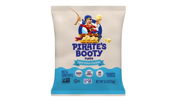 PIRATE'S BOOTY Aged White Cheddar Cheese Puffs Bags, .5 oz (24 Count) thumbnail 4
