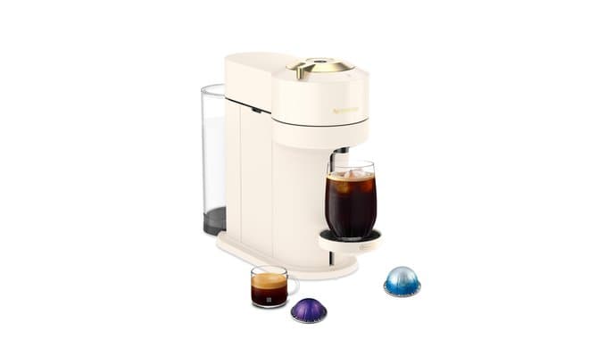 Nespresso Vertuo Next Coffee and Espresso Maker by De'Longhi, Creamy White and Gold thumbnail 1