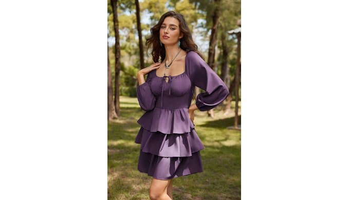 Scarlet Darkness Pirate Costume Women Mini Long Sleeve Renaissance Dress thumbnail 2