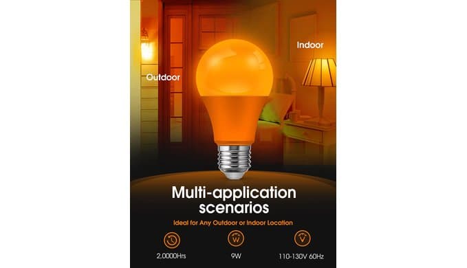 L LOHAS LED Halloween Orange Purple LED Light Bulbs Outdoor [4-Pack] thumbnail 3