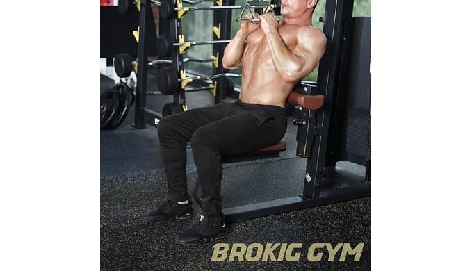 BROKIG Men's Zip Joggers Casual Gym Workout Track Pants thumbnail 3