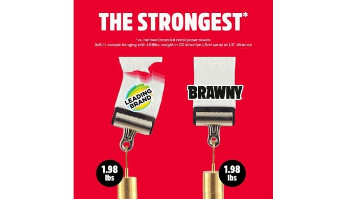 Brawny Tear-A-Square 3-Ply Paper Towels, 6 Double Rolls = 12 Regular Rolls (3 Packs of 2) thumbnail 3