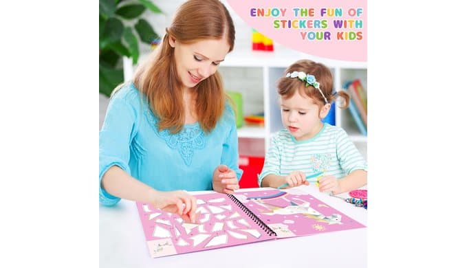 3Pcs Paint by Sticker Books for Kids 4-8, Sticker by Number Gifts thumbnail 2