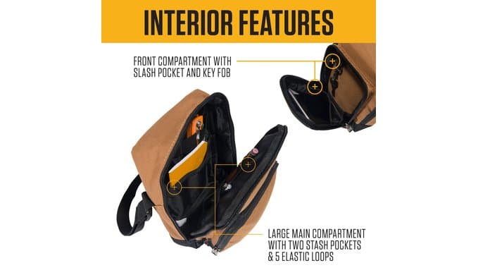 Carhartt Crossbody Zip Bag, Durable, Adjustable Crossbody Bag with Zipper Closure for Men and Women thumbnail 4