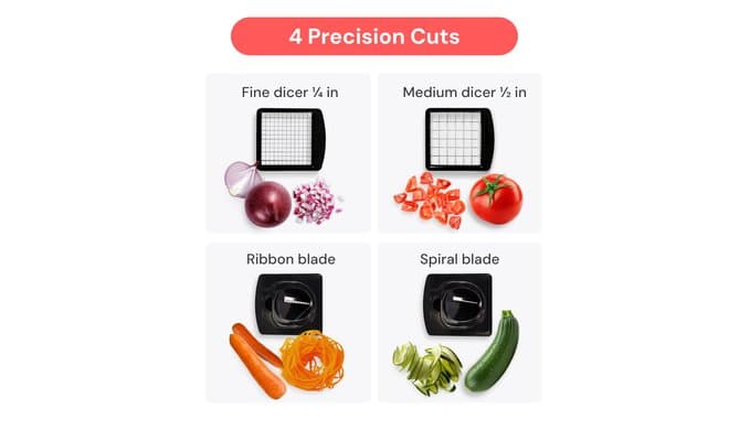 Fullstar Pro Original Vegetable Chopper & Spiralizer, All-in-1 Kitchen Tool thumbnail 5