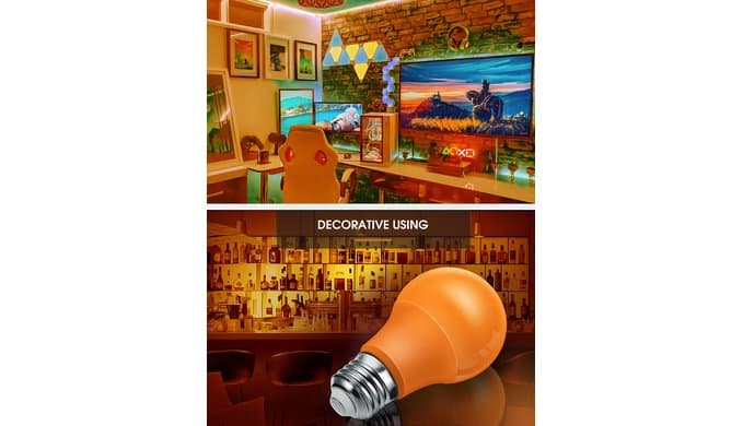L LOHAS LED Halloween Orange Purple LED Light Bulbs Outdoor [4-Pack] thumbnail 5
