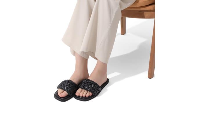 DREAM PAIRS Women's Braided Slides Sandals thumbnail 2