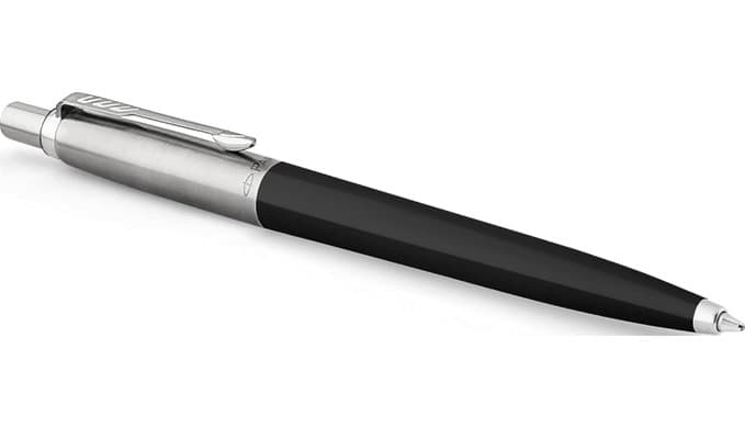 Parker Jotter Originals Ballpoint Pen, Classic Black Finish, Medium Point, Blue Ink, 1 Count - Signature Retractable Design thumbnail 1