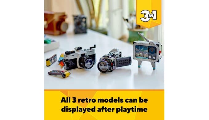 LEGO Creator 3 in 1 Retro Camera Toy, Transforms to Retro Video Camera or to TV Set, Photography Gift for Boys and Girls Ages 8 Years Old and Up Who Enjoy Creative Play, 31147 thumbnail 5