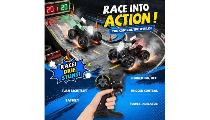 MSMV Amphibious Remote Control Car, 1:20 Rc Cars for Boys Age 8‑12 thumbnail 2