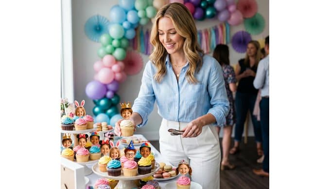 8pcs Custom Face Cupcake Toppers, Personalized Photo Cake Picks, Customized Party Decor for Birthdays, Weddings, Graduations, Bachelorette, Retirement & Holiday Celebrations thumbnail 4