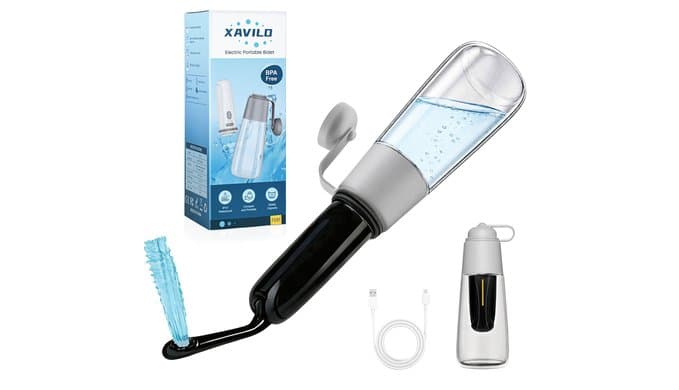Xavilo Travel Portable Electric Bidet, 3 Pressure Levels & 2 Spray Modes thumbnail 1