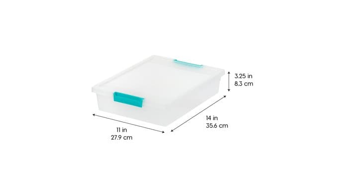 IRIS USA Storage Bins with Lids |Made in USA| 6 Qt - (4-Pack) - Clear thumbnail 3