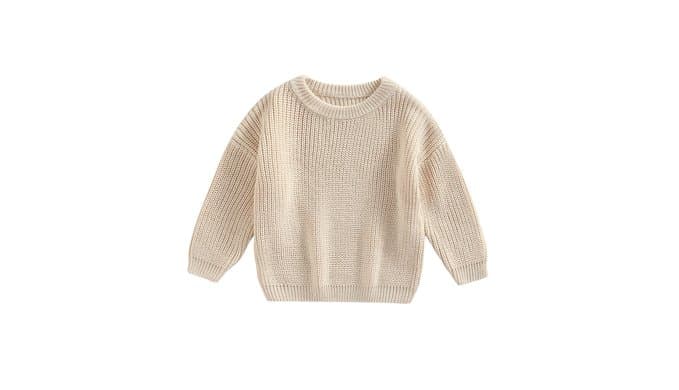 Afunbaby Baby Girl Boy Knit Sweater Blouse Pullover Sweatshirt Warm Crewneck Long Sleeve Tops for Infant Toddler