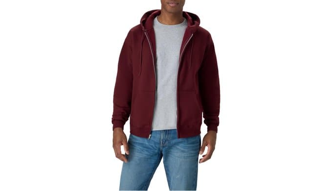 Hanes Men's Zip-up Hoodie, Ecosmart Fleece Full-zip Hoodie for Men, Hooded Sweatshirt thumbnail 1