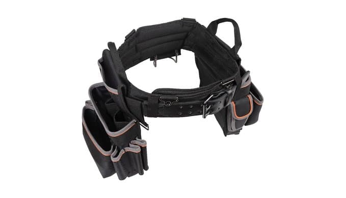 Klein Tools 55427 Tradesman Pro Electrician's Padded Tool Belt and Tool Pouch Combo for Long-wear Comfort and Durability Size Medium thumbnail 5
