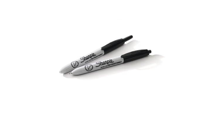 Sharpie Retractable Permanent Markers, Ultra Fine Point, Black, 3 Count thumbnail 3