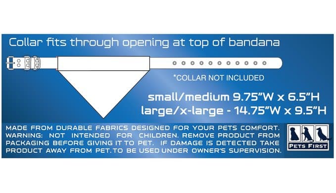 Pets First Collegiate Pet Accessories, Reversible Bandana, Penn State Nittany Lions, Small/Medium thumbnail 4