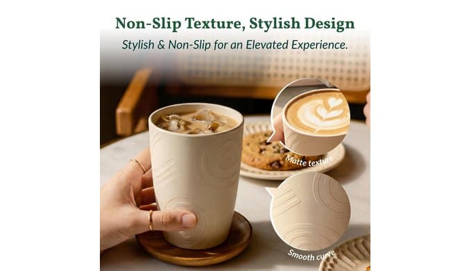 Homienly Plastic Cups Alternatives Unbreakable Drinking Glasses Wheat Straw Cup Sets for Kitchen Camping Party RV Stackable Water Tumblers Dishwasher Freezer & Microwave Safe 6 PCS (12OZ, Multi) thumbnail 4