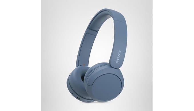 Sony WH-CH520 Wireless On-Ear Bluetooth Headphones with Microphone, Blue thumbnail 1
