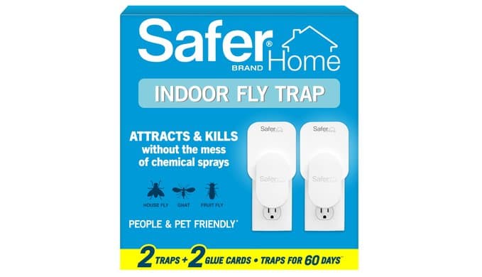Safer Home Flying Insect Trap, Plug-in Fruit Fly Trap for Indoors, 2-Pack thumbnail 1