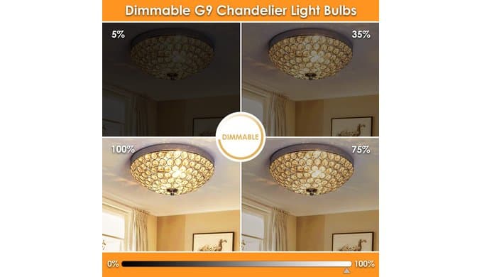 Dimmable G9 LED Bulb 4W (40 Watt Equivalent) Halogen 6 Pack 2700K thumbnail 2