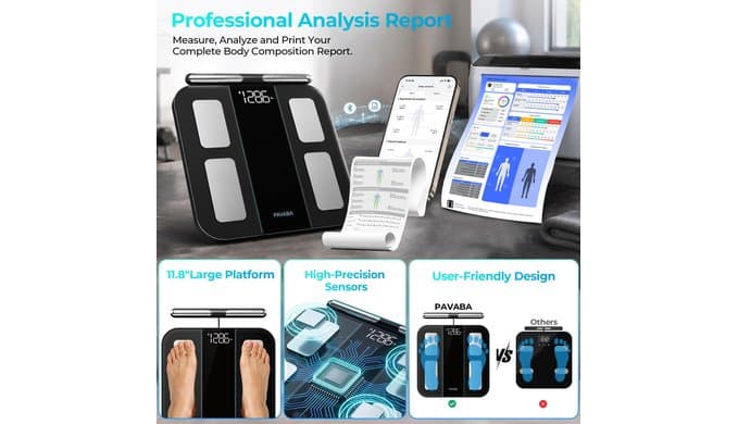 8-Electrode Scale with BMI, Body Fat, Muscle Mass & Handle thumbnail 3