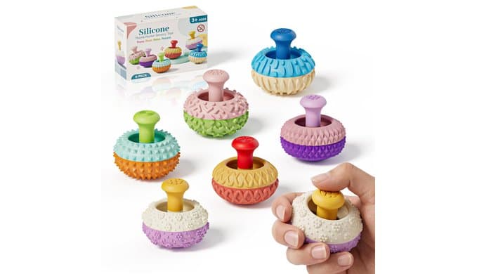 Fidget Toys for Adults, 6PCS Sensory Thumb Rocker, Textured Fidget Gadgets
