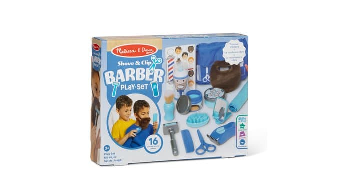 Melissa & Doug Barber Shop 16-Piece Shaving Accessories Pretend Play Set thumbnail 3