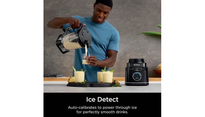 Ninja Detect Blender with Cups, BlendSense Tech, 72oz, 1800PW, Black, TB301 thumbnail 2