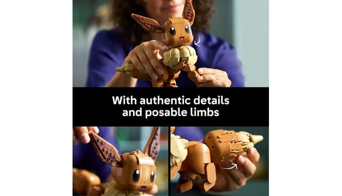 LEGO Pokémon Eevee - Collectible Building Set for Adults, Ages 18+ - Posable Pokémon Figure for Display - Desk, Bookshelf or Home Office Decor - Gift for Men & Women - 72151 thumbnail 4