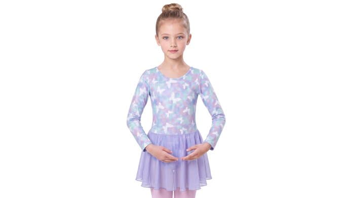Stelle Long Sleeve Ballet Leotards for Girls Toddler Ballerina Dance Dress