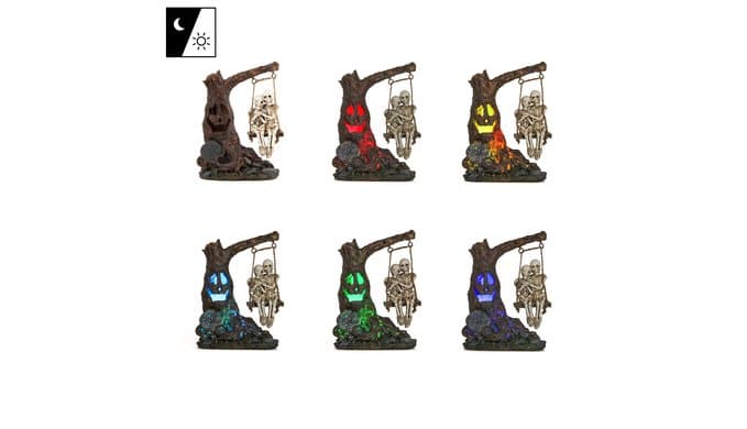 Halloween Skull Statue with Spooky LED Light for Home Indoor Decorations thumbnail 3