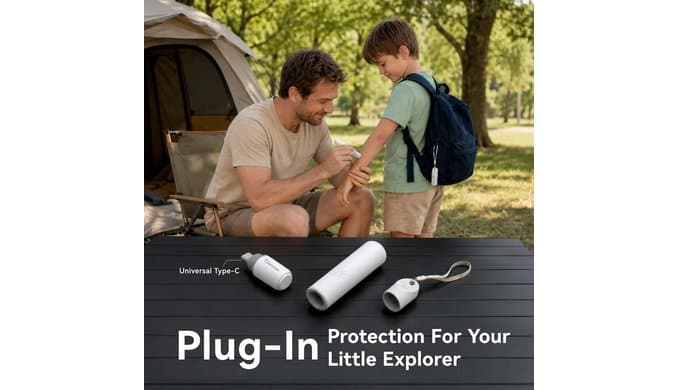 Berrcom Insect Sting and Bite Relief Device, Bug Bite & Mosquito Bite Itch Healer, Plugin to Phone via USB-C or Rechargeable, Chemical-Free Heat Therapy Pen thumbnail 2