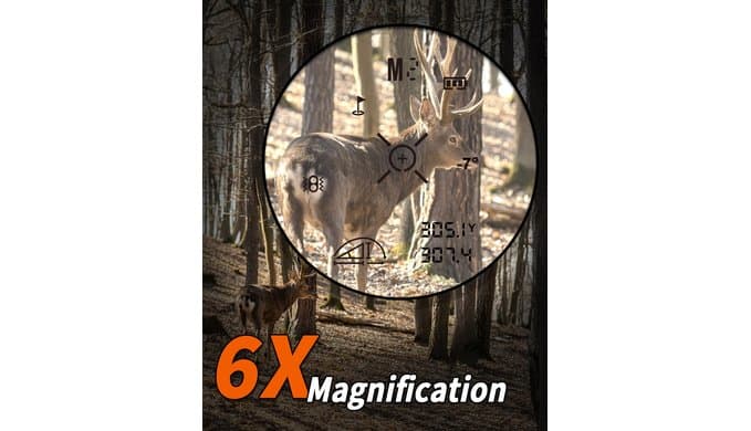 WOSPORTS Hunting Rangefinder, 1200/1500 Yards Bow Hunting/Scan/Speed Modes thumbnail 5