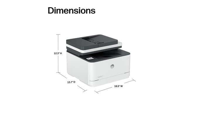HP LaserJet Pro MFP 3101sdw Wireless Black and White All-in-One Laser Printer, Office Printer, Duplex, Best-for-Small Teams (9D2X4F) thumbnail 4