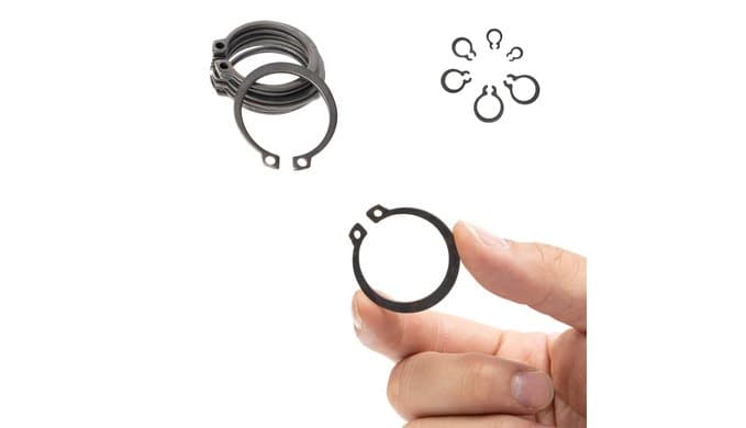 NEIKO 50458A Snap Ring Shop Assortment | 300 Piece Retaining Ring Set | 18 Sizes (1/8" - 1-1/4") | Heat-Treated Hardened Steel | Secure Parts on Grooved Shafts, Pins, Studs, etc. thumbnail 3