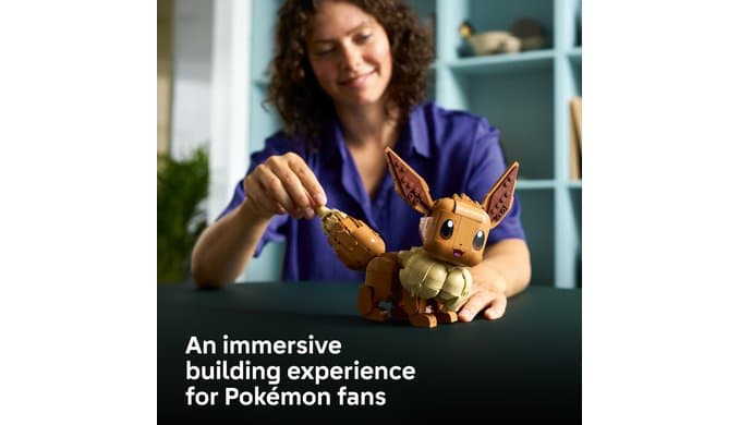 LEGO Pokémon Eevee - Collectible Building Set for Adults, Ages 18+ - Posable Pokémon Figure for Display - Desk, Bookshelf or Home Office Decor - Gift for Men & Women - 72151 thumbnail 2