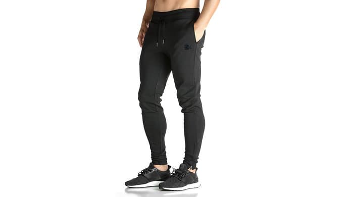 BROKIG Men's Zip Joggers Casual Gym Workout Track Pants thumbnail 1