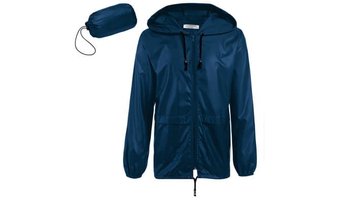 COOFANDY Mens Packable Rain Jacket Lightweight Waterproof Raincoat with Hood Outdoor Rain Gear Travel Hiking Cycling thumbnail 1