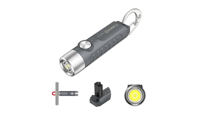 S11-T EDC Rechargeable Mini Keychain Flashlight,Pocket Light with Magnet thumbnail 1
