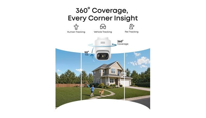 eufy Security eufyCam C37 4-Cam Kit, 360° Pan&Tilt Auto Tracking thumbnail 2