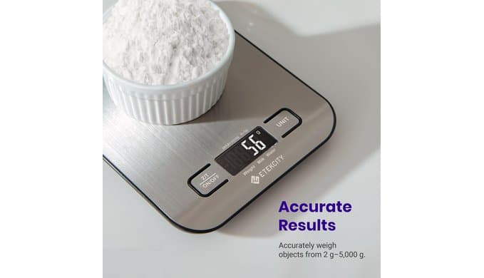 Etekcity Food Kitchen Scale, Digital Grams and Ounces, 11lb thumbnail 3