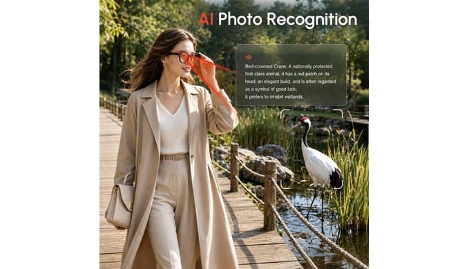 AI Smart Glasses with Camera, Hands-Free Calls, Music, Offline AI Assistant thumbnail 5