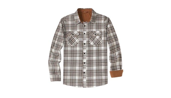 Ntrlv Mens Flannel Long Sleeve Button Down 100% Cotton Plaid Shirt