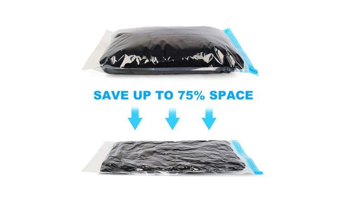 Compression Bags - Travel Accessories - 10 Pack Space Saver Bags - No Vacuum or Pump Needed - Vacuum Storage Bags for Travel Essentials - Home Packing-Organizers (Blue) thumbnail 3