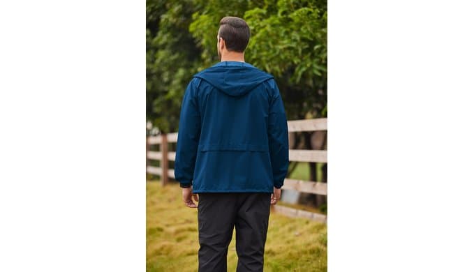 COOFANDY Mens Packable Rain Jacket Lightweight Waterproof Raincoat with Hood Outdoor Rain Gear Travel Hiking Cycling thumbnail 3