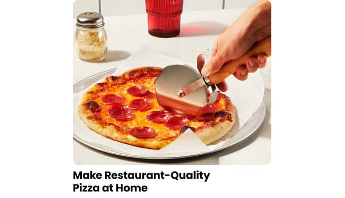 CHEFMAN Indoor Pizza Oven - Makes 12 Inch Pizzas in Minutes, Heats up to 800°F - Countertop Electric Pizza Maker with 5 Touchscreen Presets, Pizza Stone and Peel Included - Stainless Black thumbnail 2